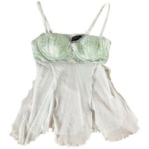 LACE COTTAGE CORE LINGERIE CORSET TOP cami